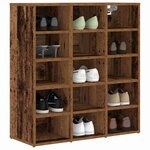vidaXL Cabinet à chaussures Bois ancien 77 5 x 30 x 83 5 cm