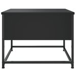 vidaXL Table basse noir 51x51x40 cm bois d'ingénierie