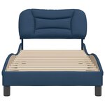 vidaXL Cadre de lit sans matelas Hvar bleu 80x200 cm tissu