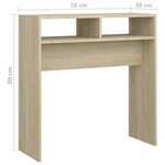 vidaXL Table console chêne sonoma 78x30x80 cm bois d'ingénierie