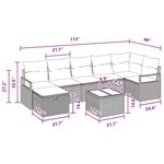 vidaXL Ensemble de canapé de jardin 8 Pièces Marron Poly rotin