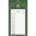 Calendrier mural mensuel 16 x 33 cm 12 Feuilles coloris aléatoire LECAS