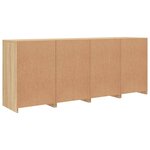vidaXL Buffet avec lumières LED chêne sonoma 164x37x67 cm