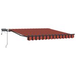 vidaXL Auvent Rétractable Manuel avec LED Orange et Marron 300x250 cm