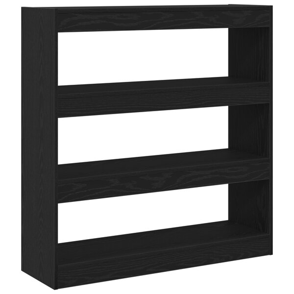 vidaXL Cabinet à livres/Cloison Chêne Noir 100x30x103cm Bois d'ingénierie