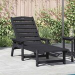 vidaXL Transat Noir 73.5 x 92 x 90 cm Plastique