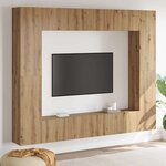 vidaXL Meuble TV 8 Pièces Marron 221 x 30 x 180 cm Bois d'ingénierie