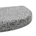 vidaXL Socle de parasol Granite courbe 10 kg Gris