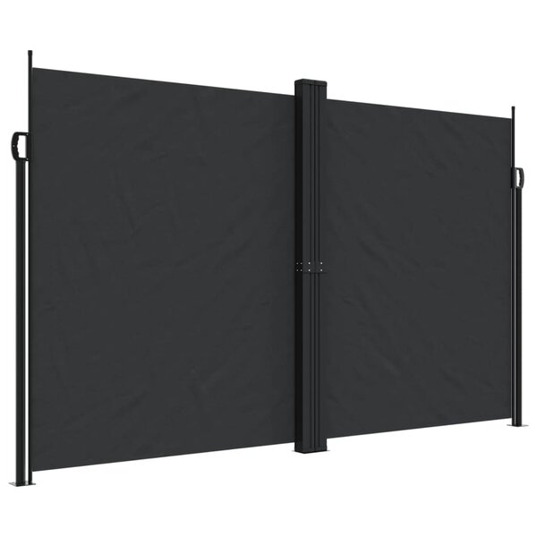 vidaXL Auvent latéral rétractable noir 200x600 cm