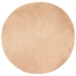 vidaXL Tapis en Peau de Mouton Synthétique Beige 80 x 80 cm Polyester