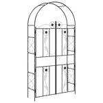 vidaXL Arche de jardin Uni Noir 115 x 37 x 226 cm