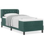 vidaXL Lit à ressorts avec matelas gris foncé 80x200 cm en velours