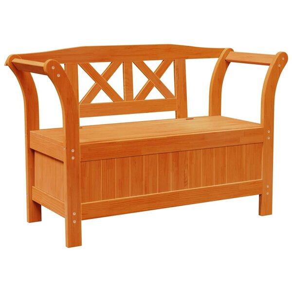 vidaXL Banc de Rangement de Jardin Marron 119 x 76 x 44cm