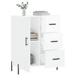 vidaXL Buffet Blanc brillant 69 5x34x90 cm Bois d'ingénierie