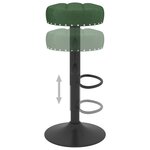 vidaXL Tabourets de bar lot de 2 vert foncé velours