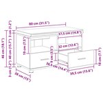 vidaXL Banc d'entrée avec coussin Chêne fumé 80 x 38 x 46 cm