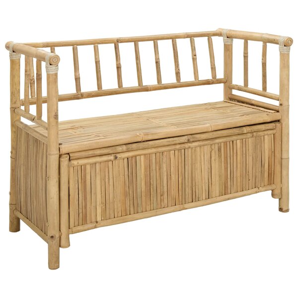 vidaXL Banc de Rangement de Jardin 110 x 47 x 80 cm Bambou Naturel