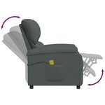 vidaXL Fauteuil de massage Gris foncé Tissu