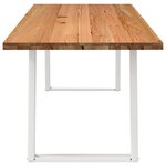 vidaXL Table à manger marron clair bois de chêne massif rectangulaire