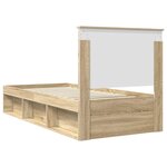vidaXL Cadre de lit Sonoma 90 x 190 cm Bois de pin massif