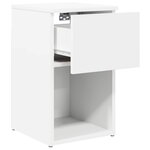 vidaXL Armoire de lit 2 Pièces Blanc 29 x 31 5 x 49 cm Bois d'ingénierie