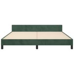 vidaXL Cadre de lit sans matelas vert foncé 160x200 cm velours