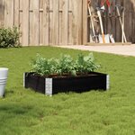 vidaXL Jardinière noir 80x60 cm bois massif de pin