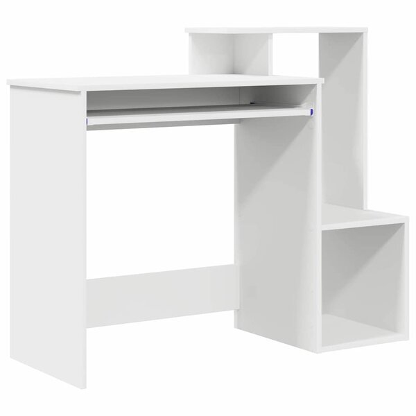 vidaXL Bureau avec tiroir Blanc 106 x 41 x 88.5 cm Bois d'ingénierie