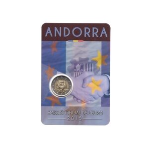 Pièce de monnaie 2 euro commémorative andorre 2015 bu – accord douanier avec l’union européenne