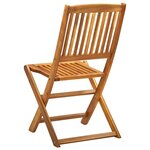 vidaXL Chaises pliables d'extérieur 2 Pièces Bois d'acacia solide