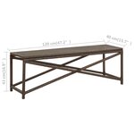 vidaXL Banc de jardin 120 cm Résine tressée Marron
