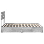 vidaXL Lit de Rangement Gris béton 140 x 190 cm Bois d'ingénierie