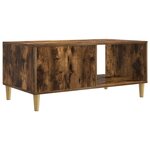 vidaXL Table basse Chêne fumé 90 x 50 x 40 cm Bois d'ingénierie