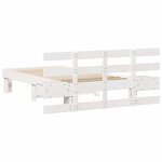 vidaXL Cadre de lit Blanc 90 x 190 cm Bois massif en pin