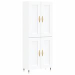 vidaXL Buffet haut Blanc 69 5x34x180 cm Bois d'ingénierie
