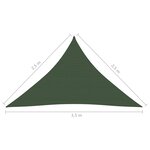 vidaXL Voile d'ombrage 160 g/m² Vert foncé 2 5x2 5x3 5 m PEHD