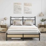 vidaXL Cadre de lit sans matelas chêne sonoma 150x200 cm