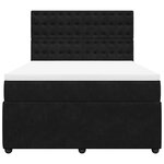 vidaXL Sommier à lattes de lit avec matelas Noir 140x190 cm Velours