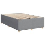 vidaXL Sommier à lattes de lit et matelas gris clair 120x190 cm tissu