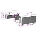 vidaXL Salon de jardin avec coussins 7 Pièces beige résine tressée