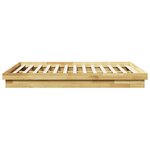 vidaXL Cadre de lit sans matelas 135x190 cm bois massif de chêne