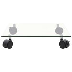 vidaXL Supports roulants à plantes 4 Pièces 35x35 cm Carré Verre trempé