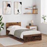 vidaXL Cadre de lit Bois Ancien 90 x 200 cm Bois d'ingénierie