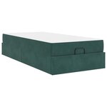 vidaXL Cadre de lit avec matelas avec matelas 2 Pièces Vert Velours