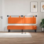 vidaXL Tête de lit suspendue Orange Tissu en velours côtelé