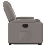 vidaXL Fauteuil inclinable électrique taupe tissu