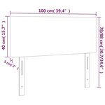 vidaXL Tête de lit Rose 100x5x78/88 cm Velours