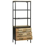 Buffet vidaXL 70x35x180 cm Bois Massif Mango