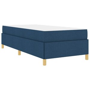 vidaXL Cadre de lit avec matelas Bleu 90 x 200 cm tissu