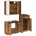 vidaXL Ensemble de mobilier de salle de bain 3 Pièces Bois ancien